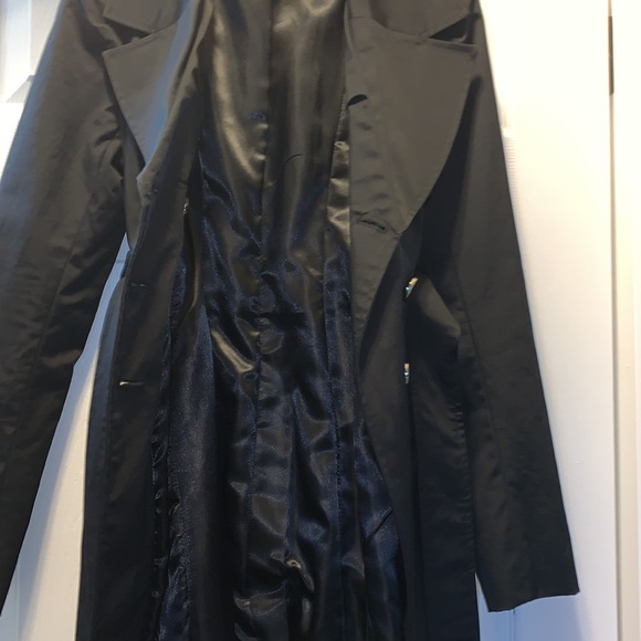 New York & Company Black Trench Coat - Picture 5 of 8